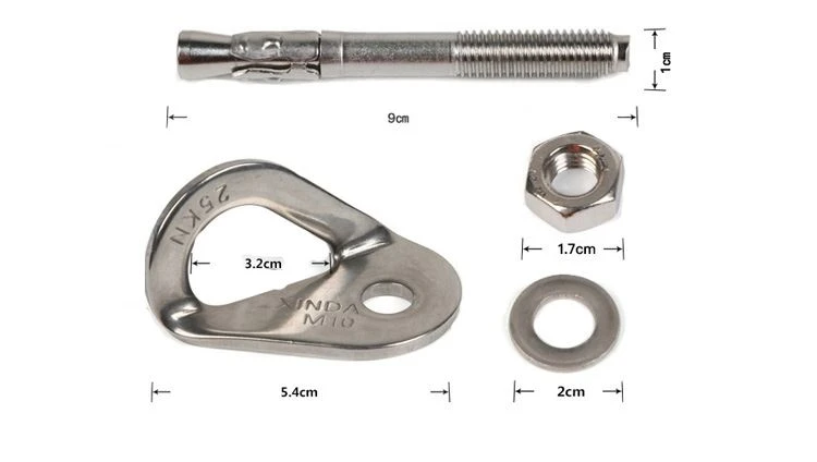 Stainless Steel Ice Screw Piton Climbing 25KN Rock Climbing Mountain Gear3